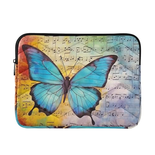 Funda para Portátil 13-14 Pulgadas con Diseño de Notas Musicales
