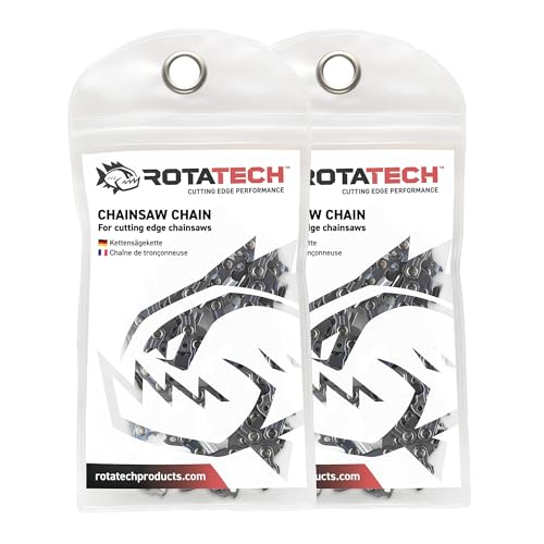 x2 (Dos) Rotatech cadenas de motosierra .325' 1.6mm 68 guía enlaces 45cm semi-chisel compatible con Stihl Husqvarna Dolmar Makita y otros