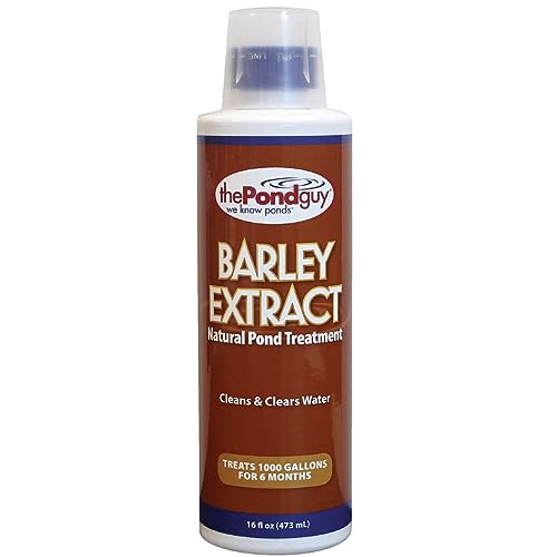 The Pond Guy Barley Extract Natural Liquid Treatment for Ponds and Water Gardens Safe for Koi Fish and Plants Natural Solutions for Clear Pond Water - 16 Ounces