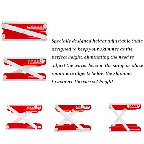 Image of Bubble Magus Multi Function Stand, Skimmer Stand, Acrylic Bracket, Adjustable Height Skimmer Stand Protein Skimmer Accessories for Saltwater Fish Tanks (Red)