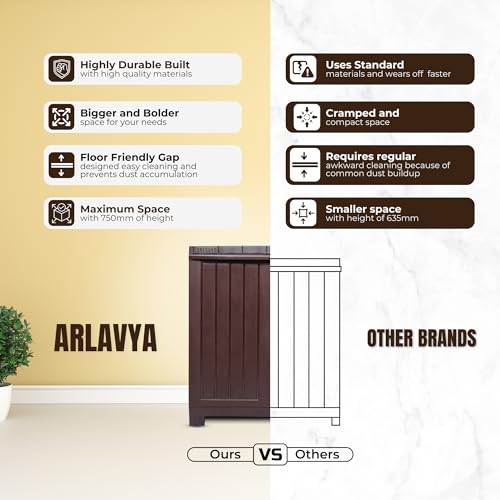 Image of 2.4 Ft x 2.1 Ft Storage Plastic Cupboard | 1 Year Warranty | Free Standing Cabinet | (Finish Color - Brown, Door Type- Hinged, DIY(Do-It-Yourself)) | (1 Shelf)