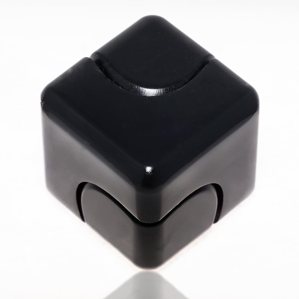 Cube Spinner Fidget Toy – Relieves Anxiety, ADHD, Stress & Boosts Focus – Durable Metal EDC, Fun & Quiet – Ideal for Kids & Adults. Black