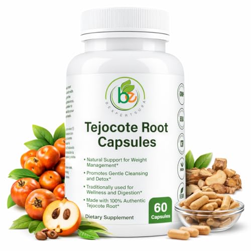 BEXPERTSUSA Tejocote Root Capsules - Supports Digestive Health, Gut Balance & Wellness | Natural Plant-Based Herbal Supplement for Men & Women - 60 Vegan Capsules