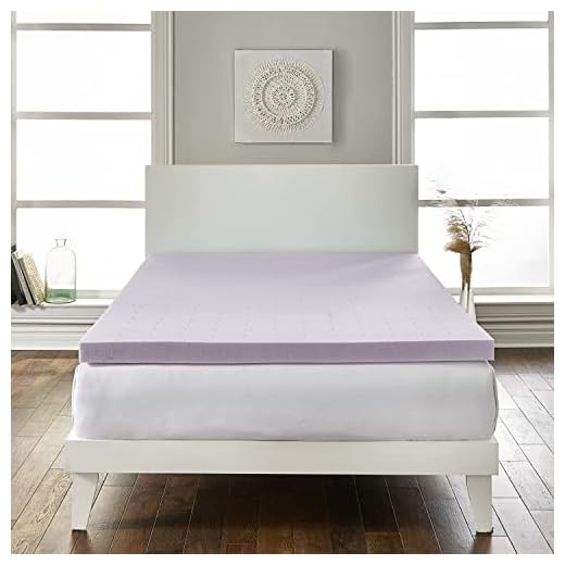 LoftWorks Cool and Fresh 2 inch Lavender Infused Deep Sleep Therapy Extra Soft Foam Mattress Topper, Full,