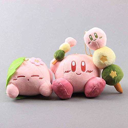 QYQS Soft Toy,3pcs/Set 9-17 cm Kawaii Keychain Pendant New Game Kirby Adventure Kirby Plush Toy Doll Children Girl Kids Birthday Gift