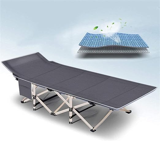 Brikipth Heavy Duty Lightweight Folding Camping Cot Bed, Foldable Portable Sleeping Cot For Adult, Patio, Beach, Hiking, Camping, Travel, Office Nap - Metal With Resin Cloth, 38 Cm, 190 Cm (B0CPW873C7) Amazon Price History, Amazon Price Tracker