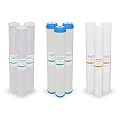 (9 Pack) Max Water Whole House Water Filter Set 20" x 2.5" Polypropylene Sediment, GAC Carbon, CTO Carbon Set compatible with most Slim Blue Whole House systems
