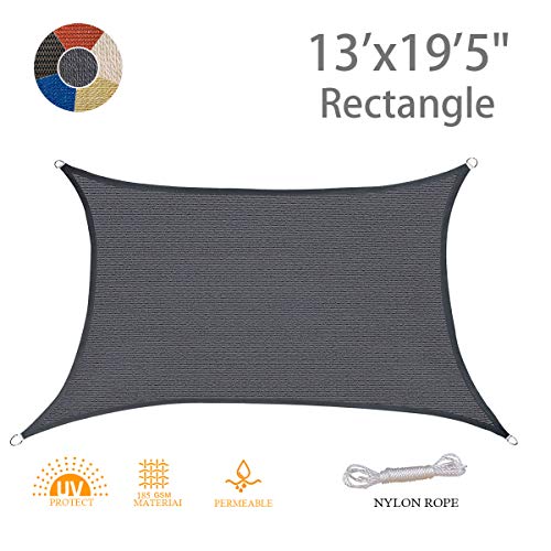 AXT SHADE 13' x 19'5'' Rectangle Sun Shade Sail UV Block for Outdoor