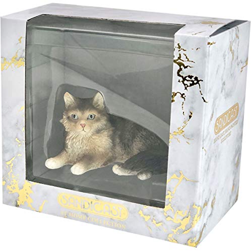 Figura de gato Maine Coon marrón pequeña Sandicast miniatura 2