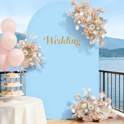 Funda elástica para Arco de Boda 6FT Azul Claro miniatura 2