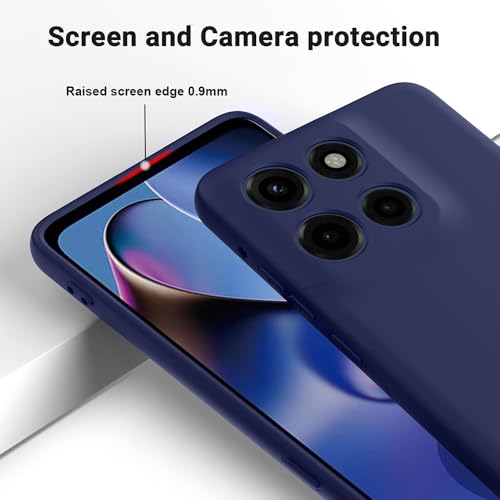 Image of Back Cover Compatible With Motorola Moto G86 5G / G86 Power 5G | Full Camera Protection | Premium Liquid Silicon Case | Flexible Bumper Case for Motorola Moto G86 5G / G86 Power 5G (Dark Blue)