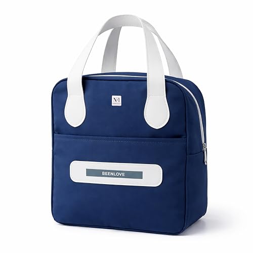 Image of NFI essentials Insulated Lunch Bag for Men Women Large Tiffin Carry Bag Travel Lunch Box Organizer for Office, School, College, Leak-Proof Lunch Cooler Bag