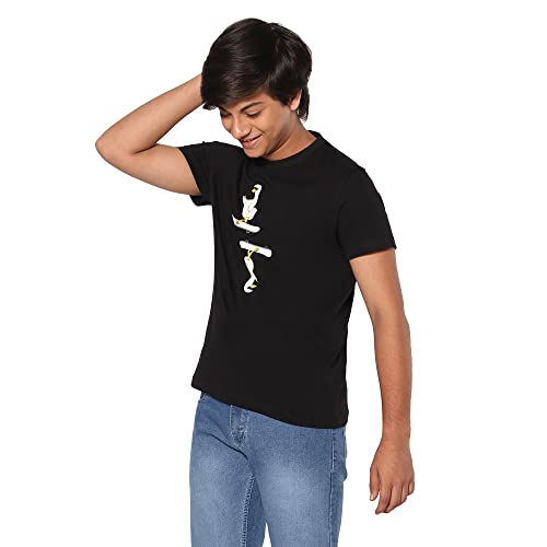 Image of TeenTrums Teenagers Boys Tshirt 100% Cotton Casual Wear Round Neck Half Sleeve Cool Graphic Printed T-Shirt for Boys