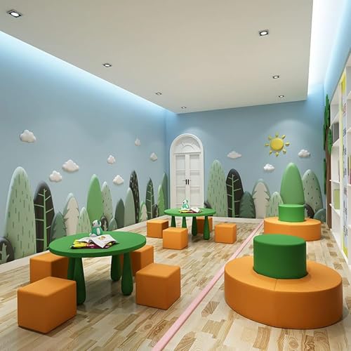 Paneles de pared tapizados de espuma con relieve tridimensional elegante 3