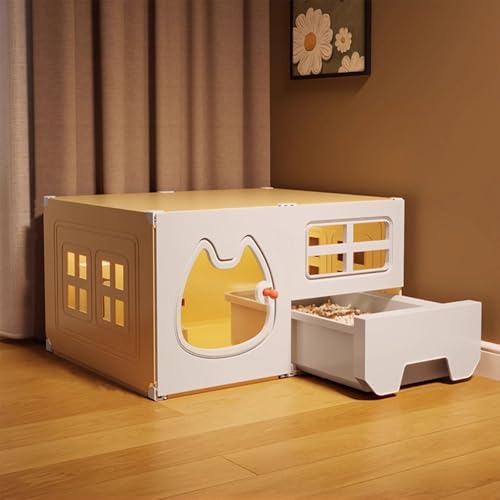 XADBDM 猫ケージ キャットケージ 鉄製フレーム PP樹脂素材 猫けーじ 循環と換気 透明ドア ノブドアロック 透明度の高いデザイン 1/2/3/4階建て 可愛い 多頭飼い 猫用ケージ 保護 頑丈で安定 広々とした空間 脱走防止組み立て簡単 室内飼い(