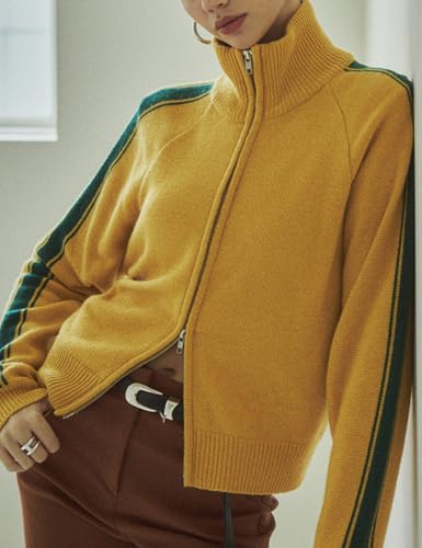 Image of Qiaomai Womens Cardigan Sweaters Zip Up Long Sleeve Knit Sweater Jacket Open Front Outerwear Coats