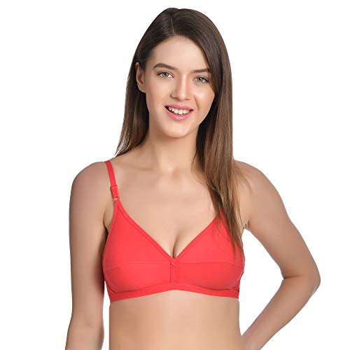 Image of Aimly Women's Cotton Non-Padded Non-Wired Solid Multicolor Bra Combo Pack of 6