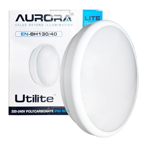 Aurora LED Wall & Ceiling Light 30W IP65 Waterproof Bulkhead 4000K 2800lm 300mm Round EN-BH130/40