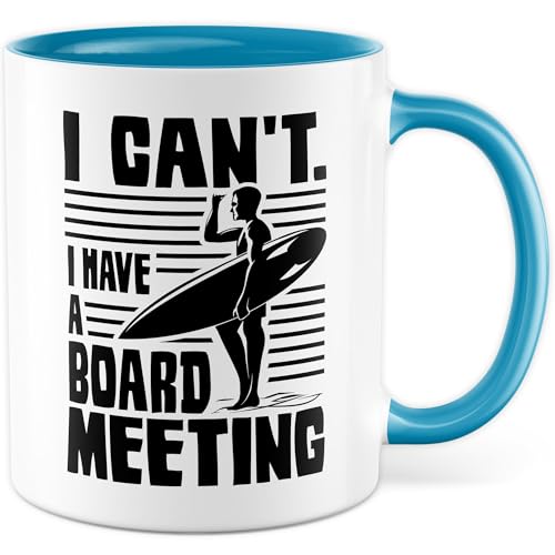 Tasse de bureau avec inscription en allemand « I can´t. I have a board meeting » - Tasse à café 330 ml en céramique - Idée cadeau humoristique pour le bureau