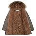 Women's Winter Thicken Coat Warm Jacket Fleece Parkas Anroaks Coats Brown L