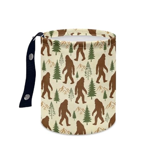 Image of Bigfoot Forest Mountain Car Trash Can Collapsible Portable Small Car Garbage Bin for Front Seat, Back Seat, Floor, Headrest Rubbish Bin Universal for SUV Trucks