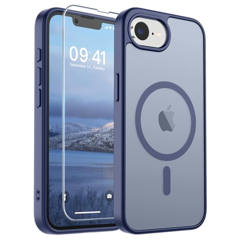 Image of SUPFINE Magnetic for iPhone 17e Case /iPhone 16e Case (Compatible with MagSafe)(Military Grade Drop Protection) Slim Translucent Matte Shockproof with Anti-Fingerprint Phone Case,Lavender Gray