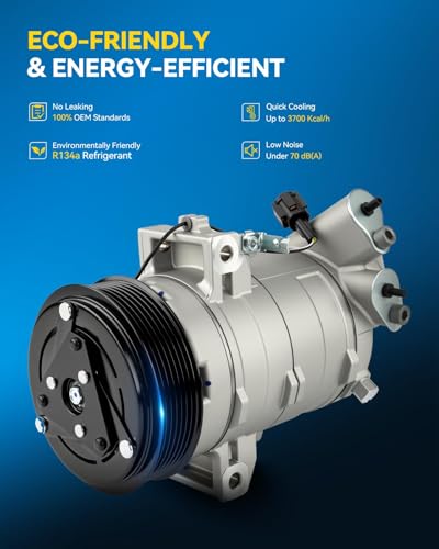 Image of PHILTOP 58410 NEW Air Conditioner AC Compressor with Clutch Compatible with Nissan Pathfinder 2005-2007,Pathfinder 2008-2012 4.0L,NV2500 NV3500 2012-2021 4.0L, NV1500 2012-2021,Replace# 92600EA200
