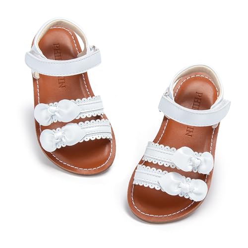 Image of PHIRAMIN Toddler Flower Girl Sandals - Girl Dress Shoes Toddler Little Kid Wedding Party