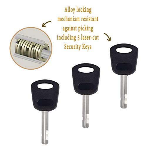 image for CamLabs - U Lock Bike Lock | Key Lock Bike Lock with Anti Theft Cable 