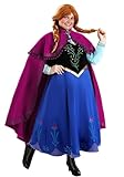 Frozen Anna Plus Size Costume | Officially Licensed Adult Disney Princess Top, Black Corset, Skirt and Cape 1X