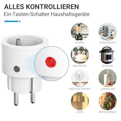 SURNICE Funksteckdosen mit Fernbedienung, 80 m Reichweite, 2300 W – Ansicht 5