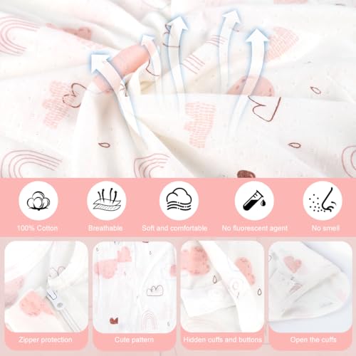 Image of SNOWIE SOFT Baby Swaddles for Newborns, Bamboo Cotton Baby Swaddle Wrap for Newborns Arms Up Infant Sleeping Blanket Zipping Sleeping Bag Newborn Sleep Sacks for Startle Reflex for Infant 0-6 Months