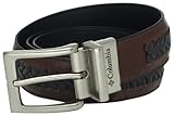 Columbia Men's Reversible Leather Belt - Casual for Men's Jeans with Double Sided Strap, Brown/Black, 34