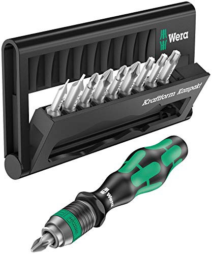 Wera KK 10 Compact Bitholder and Bit Set, 10-Piece