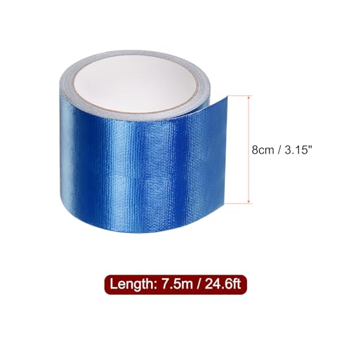 Image of HARFINGTON Tarpaulin Repair Tape, 3.15 inch x24.6ft Waterproof Rip Stop Patch and Tent Repair Tape for Tear Resistant Tent Greenhouse, Blue