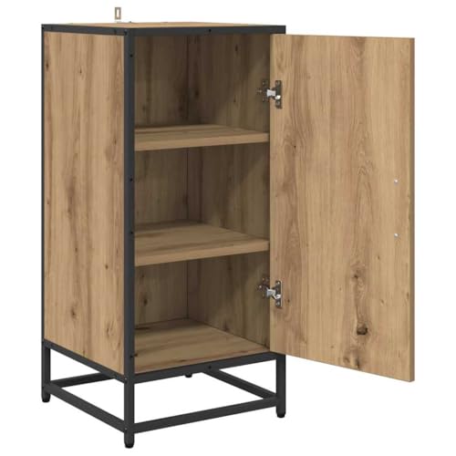 Pequeño armario para salón y pasillo en acabado de madera roble 6