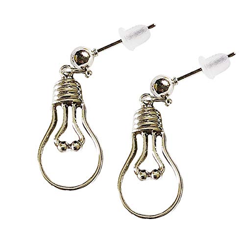 Preisvergleich Produktbild baijuxing Original Ohrringe Ohrringe Metall Glühbirne hypoallergen 925 Silber Ohrringe personalisierte Student Geschenk