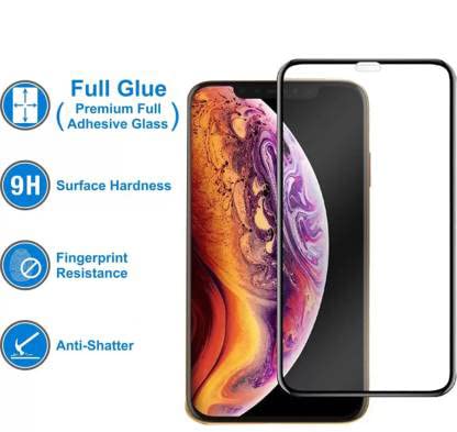 Image of Tempered Glass Screen Protector Compatible for Name with Edge to Edge Coverage and Easy Installation Kit, Pack of 1, Black (iPhone XS MAX /11 PRO MAX)