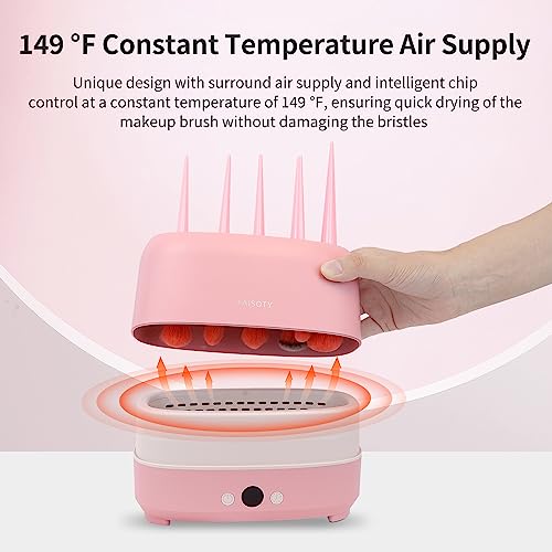 Faisoty Secador de pincéis de maquiagem atualizado, máquina de secagem de escova cosmética elétrica