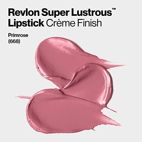 Revlon Super Lustrous Lipstick, High Impact Lipcolor With Moisturizing Creamy Formula, Infused With Vitamin E And Avocado Oil In Pinks, Primrose (668) 0.15 Oz #TOP6