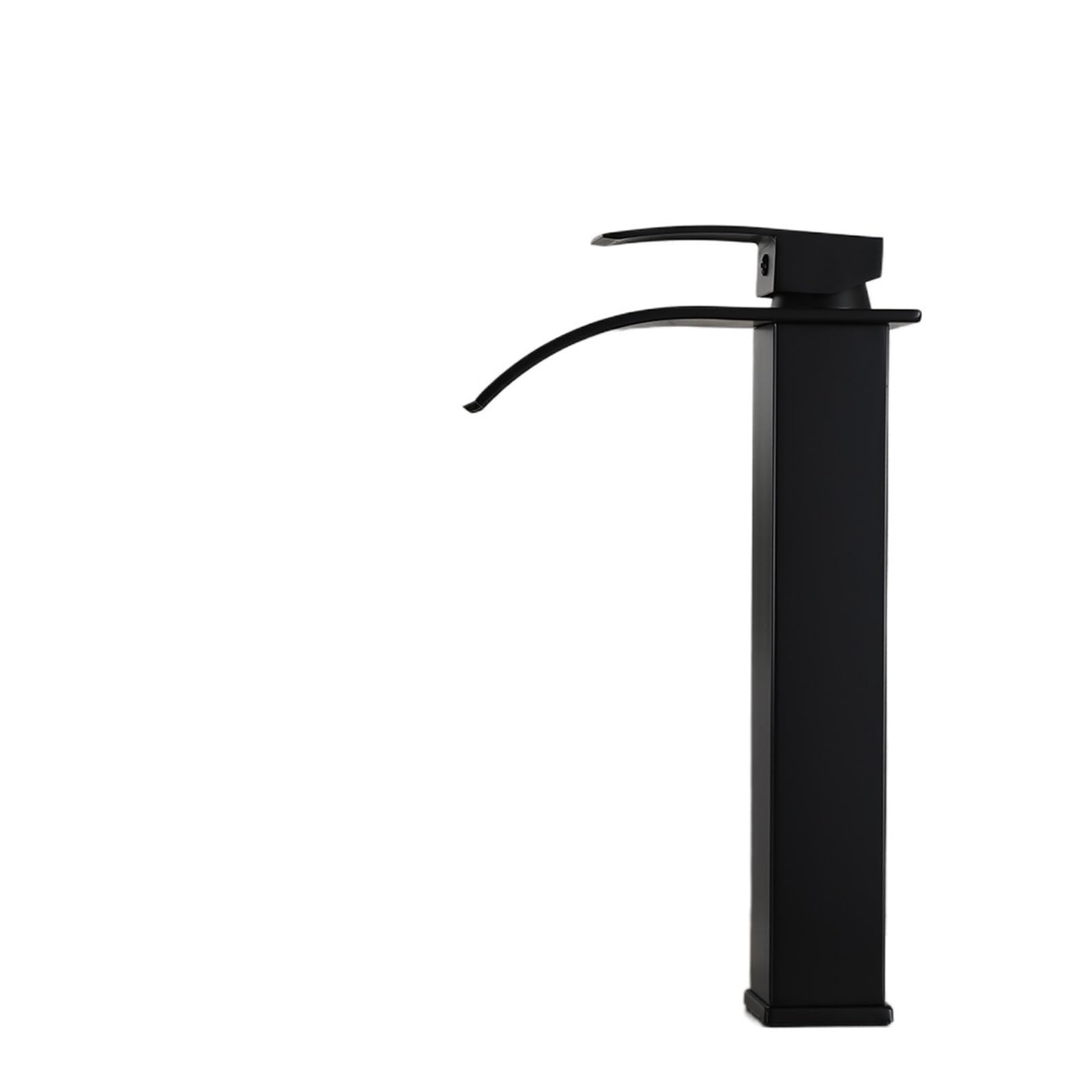 Mitigeur cascade évier robinet de lavabo noir salle de bain eau chaude froide