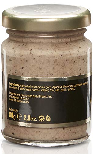 FD TARTUFI White Truffle Tapenade 80g (2.82oz) - (Tuber Borchii) Gourmet Food Sauce | Condiments | non gmo | Made in Italy | Mushrooms | Truffles | Kosher | White Truffle | Oil and Herbs.