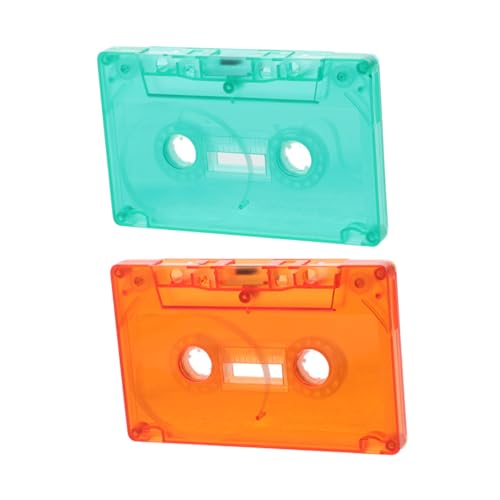 Cintas de casete retro de audio virgen con carcasas transparentes de almacenamiento para grabaciones 2
