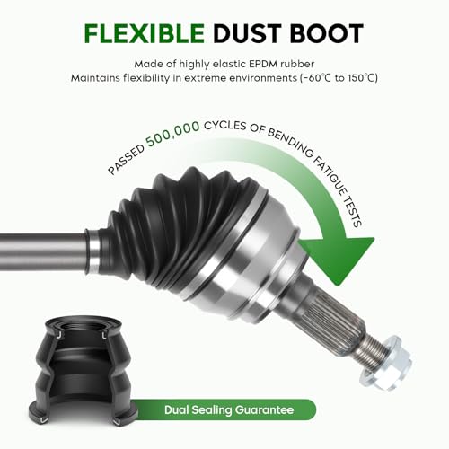 Pair (2) Front CV Axle Shaft Assembly | [only for 4WD 6-Lug] for 1999-2006 Cadillac Escalade | for Chevrolet Silverado 1500, Tahoe, Avalanche | for GMC Sierra 1500, Yukon | K1500, K2500 by Youxmoto - Image 5