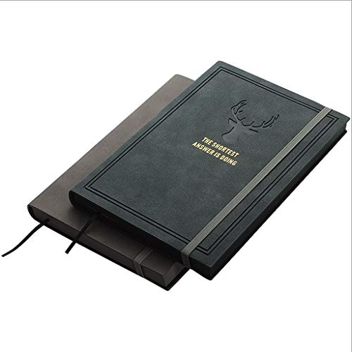 HJHJ Cuadernos Retro líneas Rectas Grano NotebookA5,240 Hojas de Papel Superior de Grueso Diario 2 envases, selección Color, for la Escuela blocs de Notas (Color : Blue+Red)