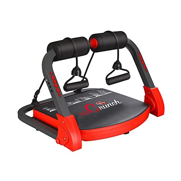 VIGGIO Ab Machine with Resistance Bands,All-in-One Ab Workout Equipment with Rebound Assist 3 Intensities,Core Strength Trainer Whole Body Exercise Fitness Equipment for Home Gym Workouts