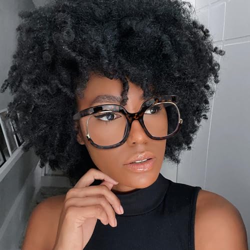 Image of Creative Eye Frame,Blue Light Blocking Oversized Glasses, Retro Round Eyewear Frame,Fashion Half Frame