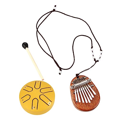 BESTonZON Metal Drum 6 Notes Portable Kalimba 8 Key Mini Thumb Piano for and Celebrations