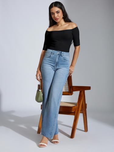 Image of Miss Chase Women's Skinny High Rise Cropped Stretchable Denim Jeans