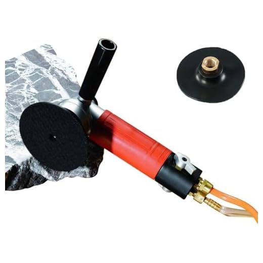 Air Wet Polisher/Sander 4-Inch Versatile Wet Stone Grinder 4500 Rpm Pneumatic with Front Side Exhaust Great for Polishing Stone and Concrete